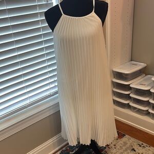 Cream Ribbed Halter Midi Dress for Weddings